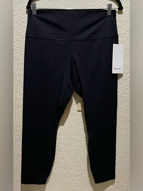 Lululemon NWT Align Ribbed High-Rise pants in Black 25” Leggings size 14 - Picture 6 of 12